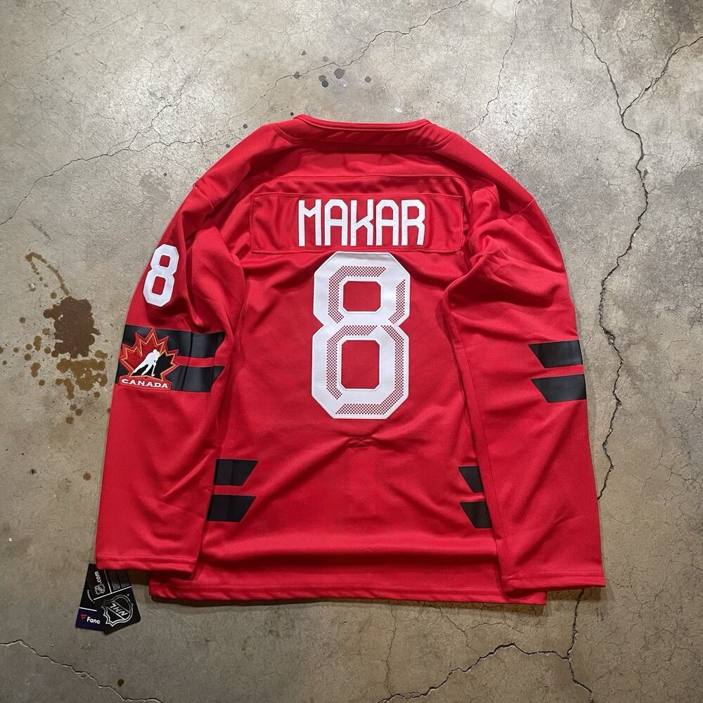 Cale Makar Team Canada 2026 Olympic Red Jersey Mens Size L NEW
